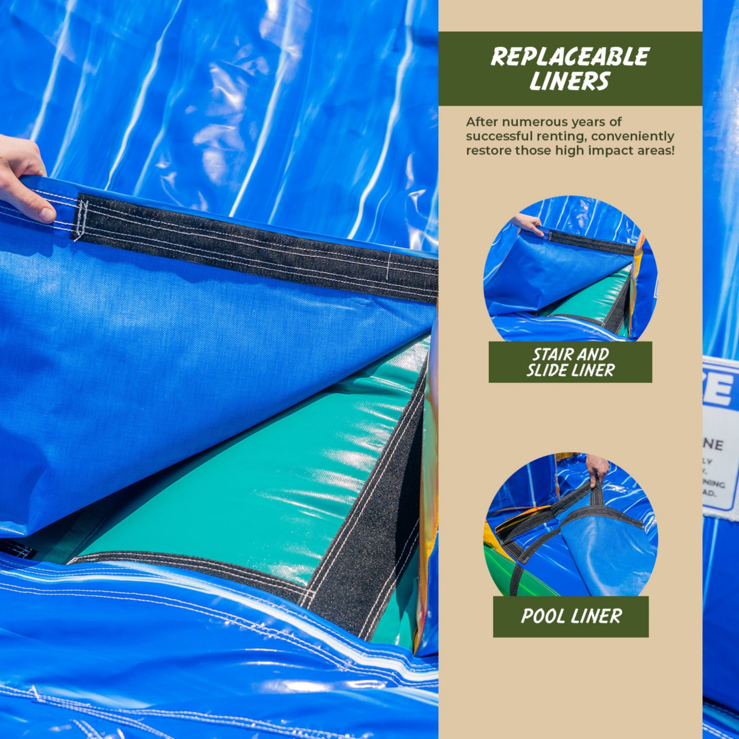 Детская игрушка Xjump Tropical Ocean 13'H Vinyl Water Slide Bounce House with Splash Pool, Up to 6 Players, Ages 3+, цвет: Оранжевый — фото 5
