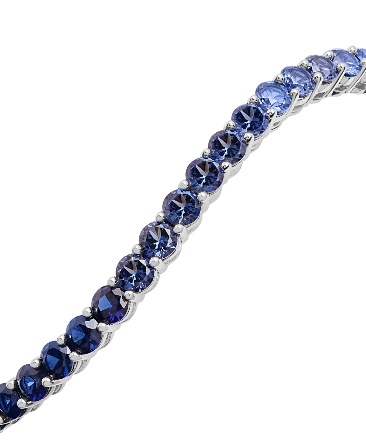 MACY'S LAB-CREATED BLUE SAPPHIRE WAVY BANGLE BRACELET (6-1/4 CT. T.W.) IN STERLING SILVER 
