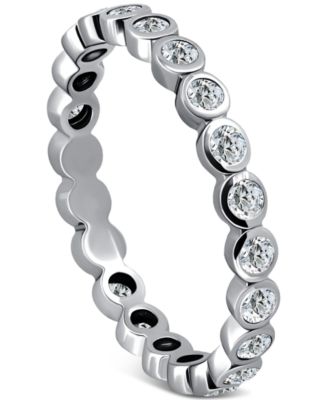 Giani Bernini Cubic Zirconia Bezel Eternity Band Exclusively at Macys - Silver 115$