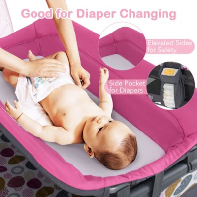 Boys 4 in 1 Convertible Portable Playard Newborn Napper