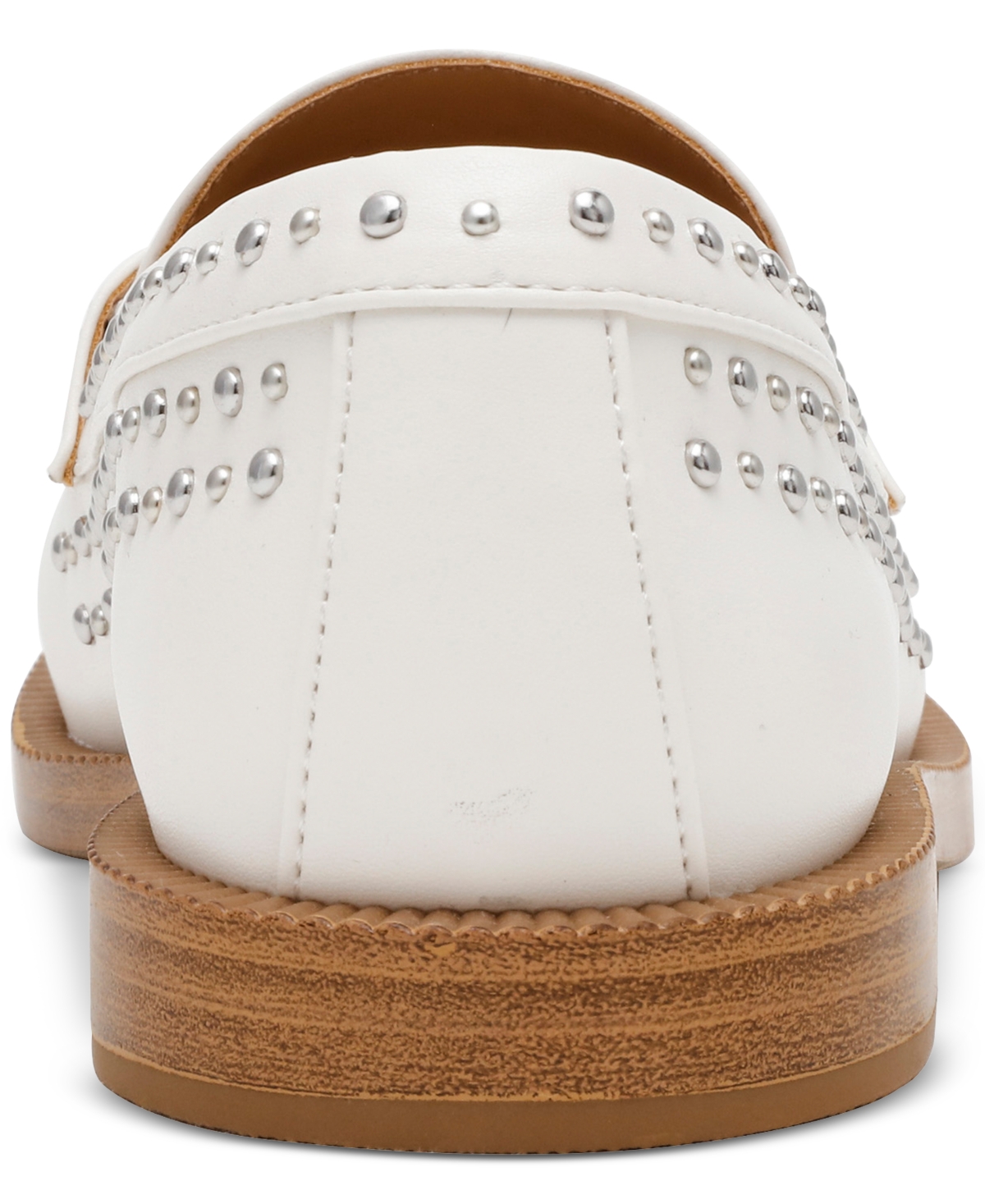 Shop Wild Pair Graciee Studded Loafers, Exclusively At Macy's In White Smooth