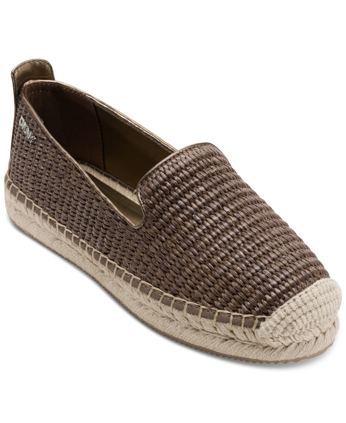 Shop Dkny Women's Mallandra Espadrille Flats In Brown,bronze