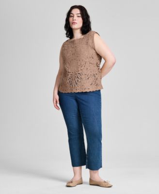 Trendy Plus Size Sleeveless Sweater, Exclusively at Macy's