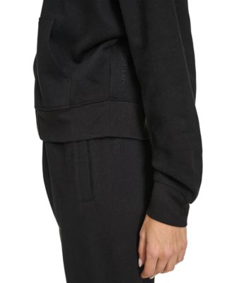 Women's Fleece Crop Zip-Front Long-Sleeve Hoodie