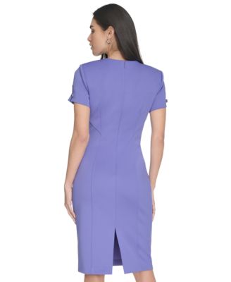 macy's calvin klein purple dress Calvin Klein Women's Midi Sheath Dress