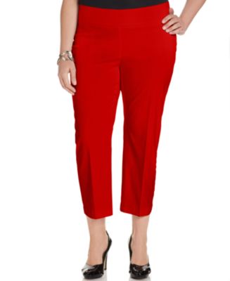 Alfani Plus Size Pull-On Capri Pants - Pants & Capris - Plus Sizes - Macy's