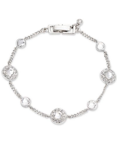 Givenchy Silver-Tone Pavé Bracelet - Jewelry & Watches - Macy's