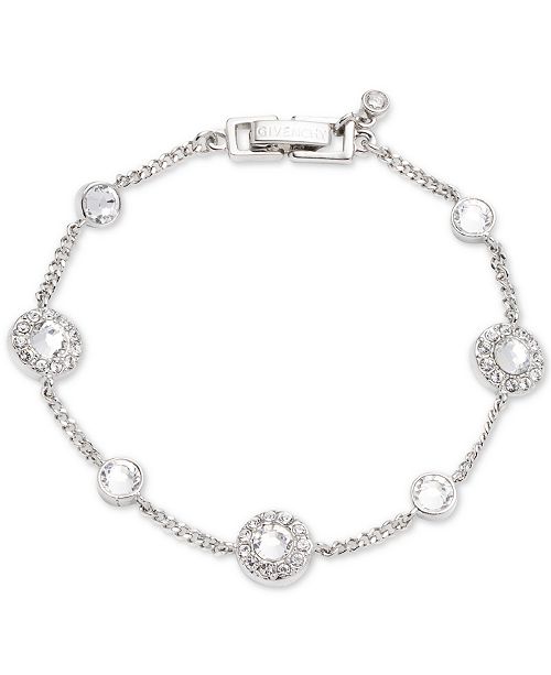 Givenchy Silver-Tone Pavé Bracelet & Reviews - Fashion Jewelry ...