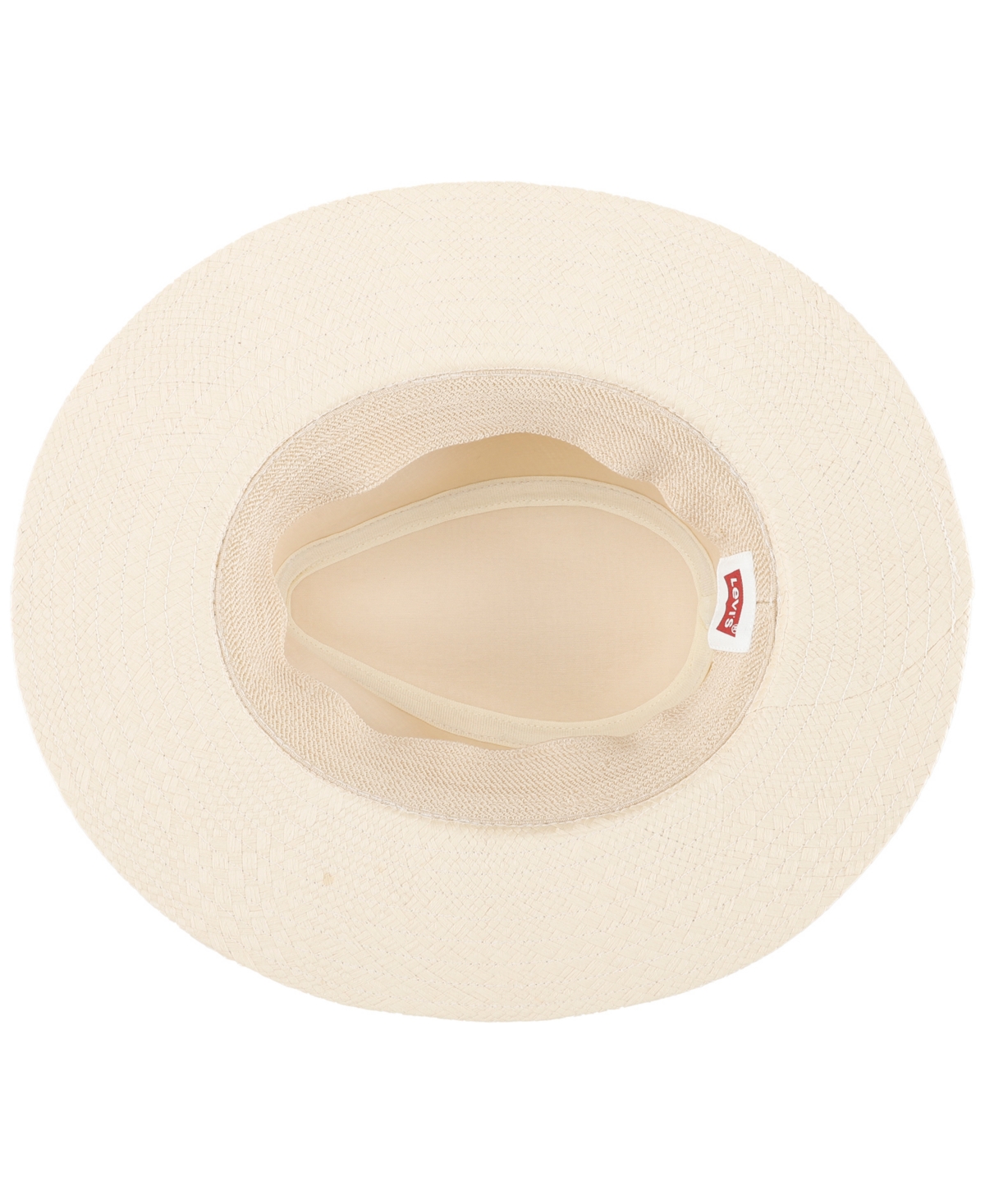 Levi's Men's Straw Panama Hat With Braided Faux-leather Band In Natural