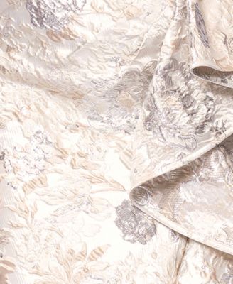 Women's Metallic Jacquard One-Shoulder Gown