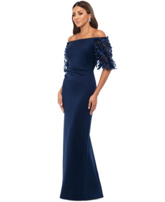 Women's Off-The-Shoulder Pleated-Waist Gown