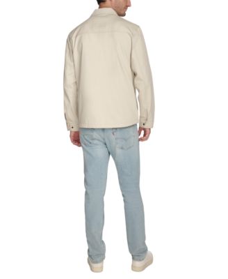 Men's Solid Full-Zip Shirt Jacket 