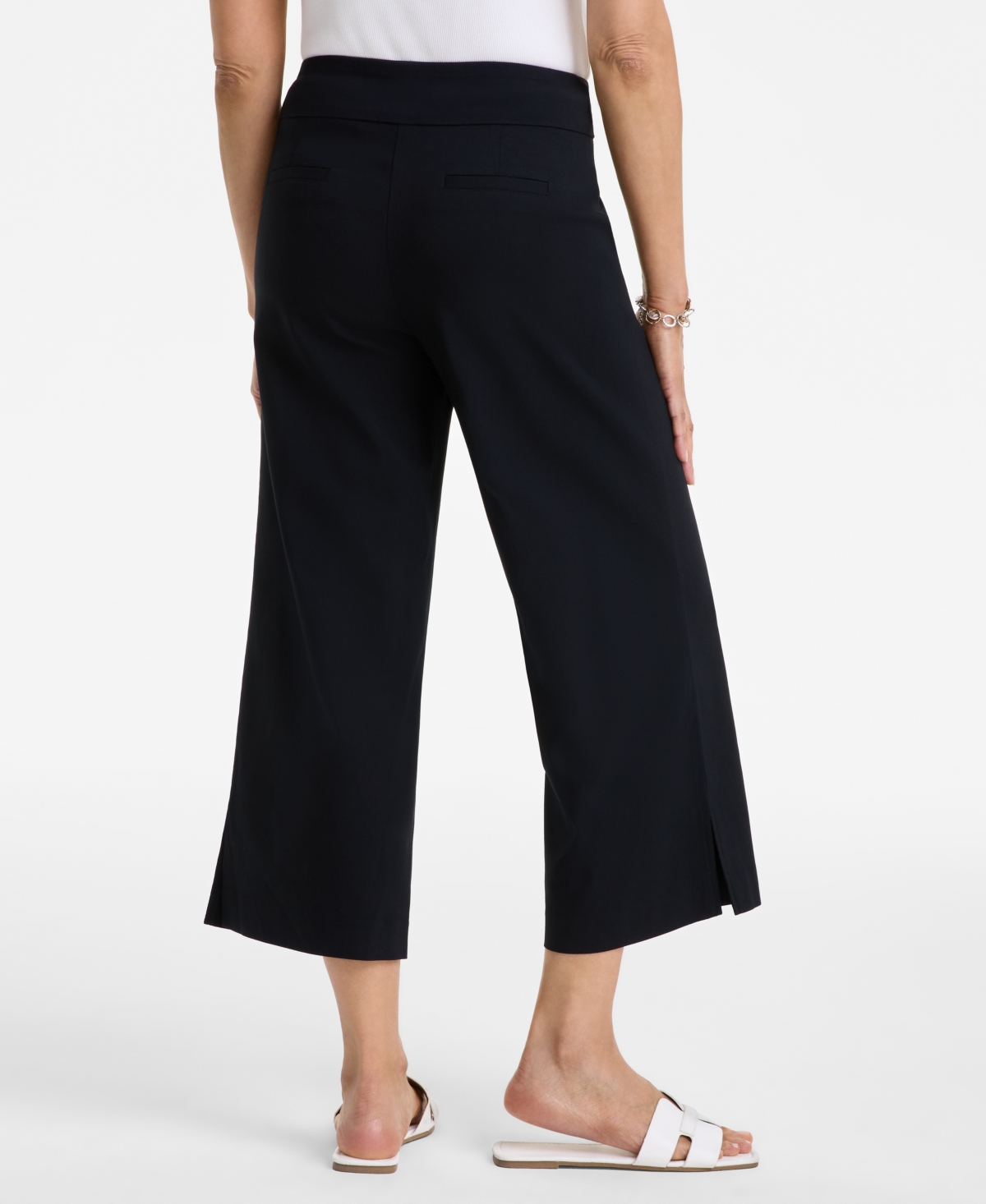 JM COLLECTION PETITE WIDE-LEG CROPPED PULL-ON PANTS, EXCLUSIVELY AT MACY'S 