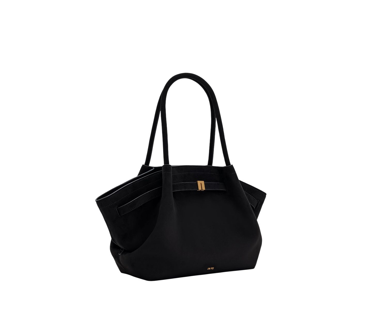Женская сумка JW PEI Hana Medium Faux Suede, цвет: Чёрный — фото 3