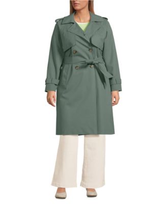 Plus Size Squall Waterproof Modern Trench Raincoat