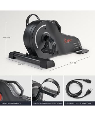 2-in-1 Smart Pedal Exerciser, Motorized Under Desk Exercise Peddler, Mini Bike with Exclusive SunnyFit App Bluetooth Connectivity