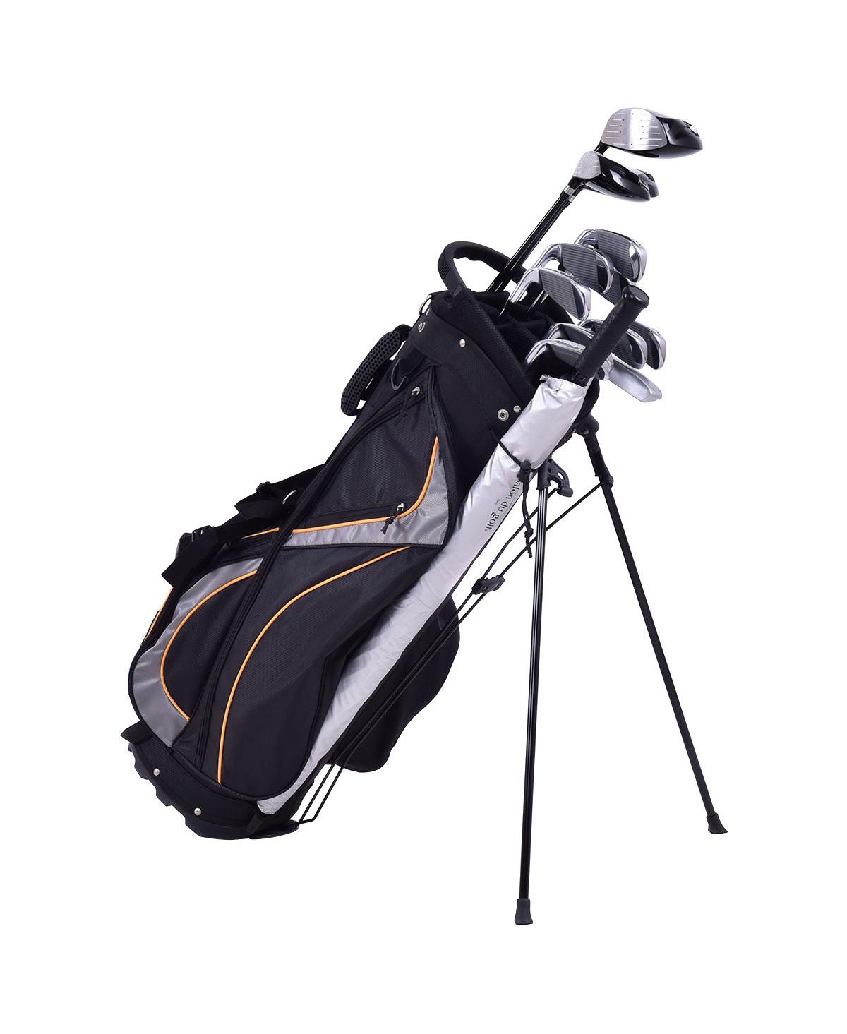 9 Inch Golf Stand Bag Divider Carry Pockets Storage - Black