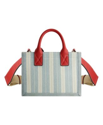 Denim Stripe Modern Tote