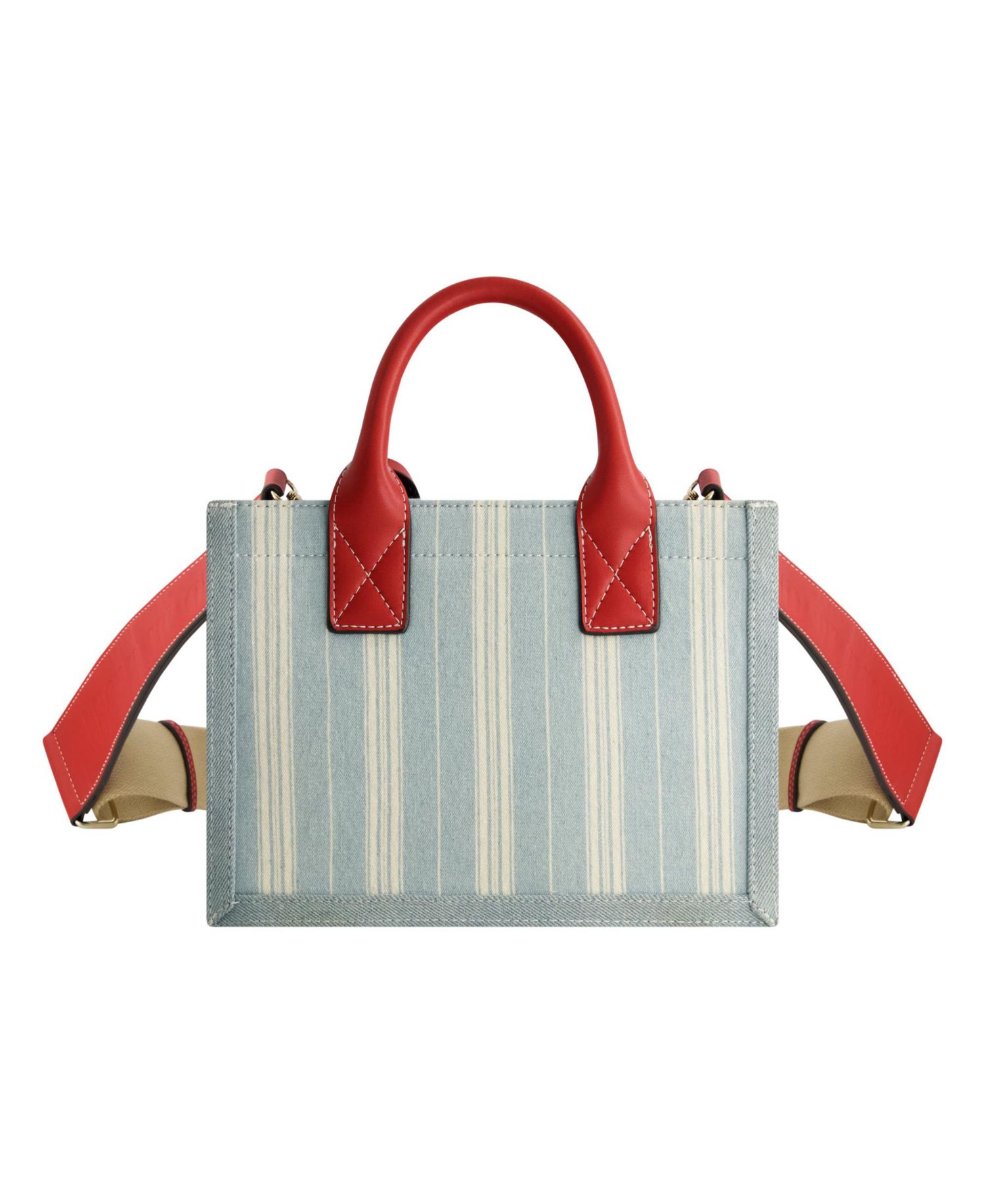 Denim Stripe Modern Tote
