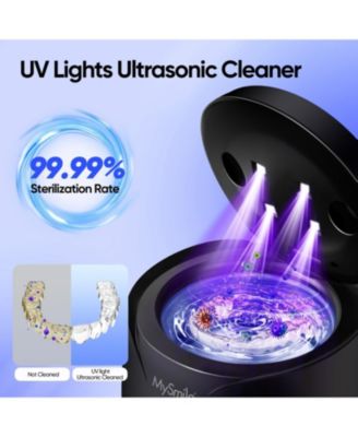 Ultrasonic Retainer Cleaner, 45kHz Retainer Cleaner Machine with Digital Timer, 200ML Portable Ultrasonic Retainer Jewelry Cleaner for Dentures, Aligner, Braces, Mouth Guard