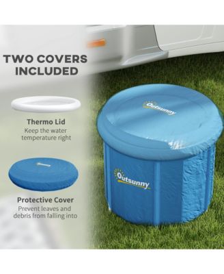 Portable Cold Plunge Tub, Ice Bath Tub with Thermo Lid, Dark