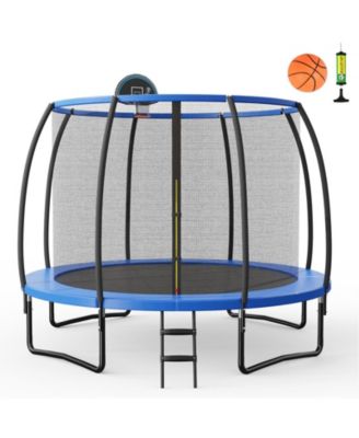 12 Feet Recreational Trampoline with Basketball Hoop