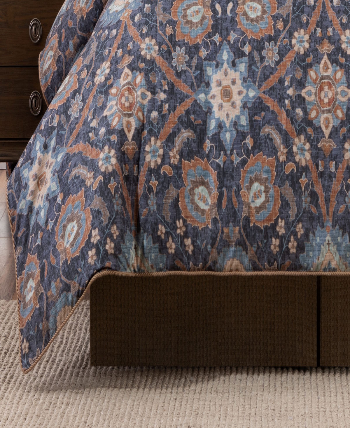 Rose Tree Harlow Jacobean Print 4-pc. Comforter Set, Queen In Blue