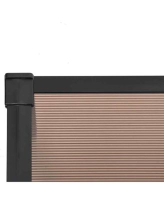 Door Canopy Black 117.1"x35.4" Polycarbonate