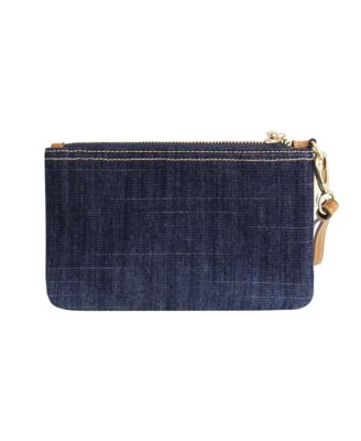 Buddha Patch Denim Wristlet
