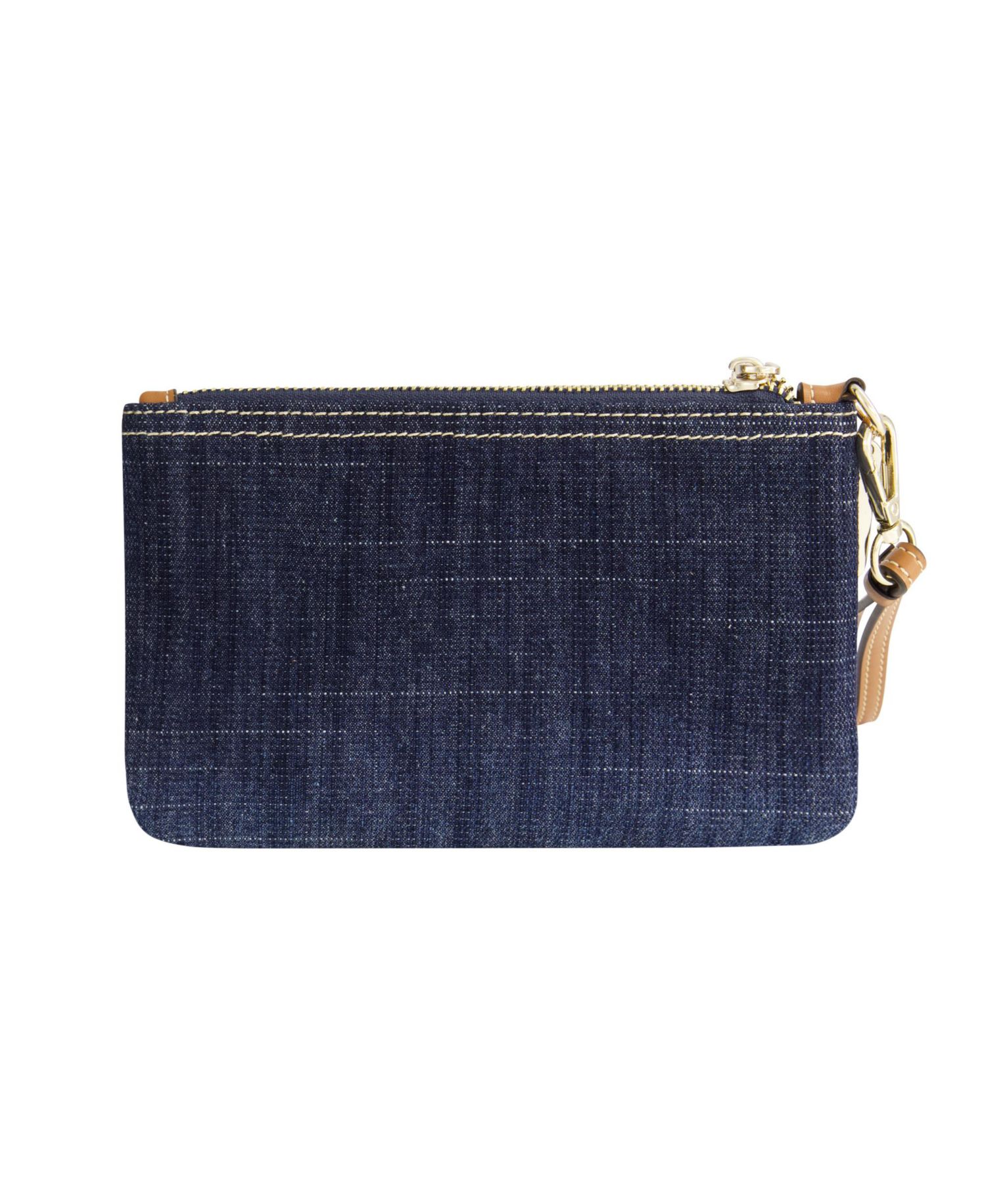 Buddha Patch Denim Wristlet