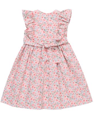 Toddler and Little Girls Ditsy Floral Print Smocked Dress