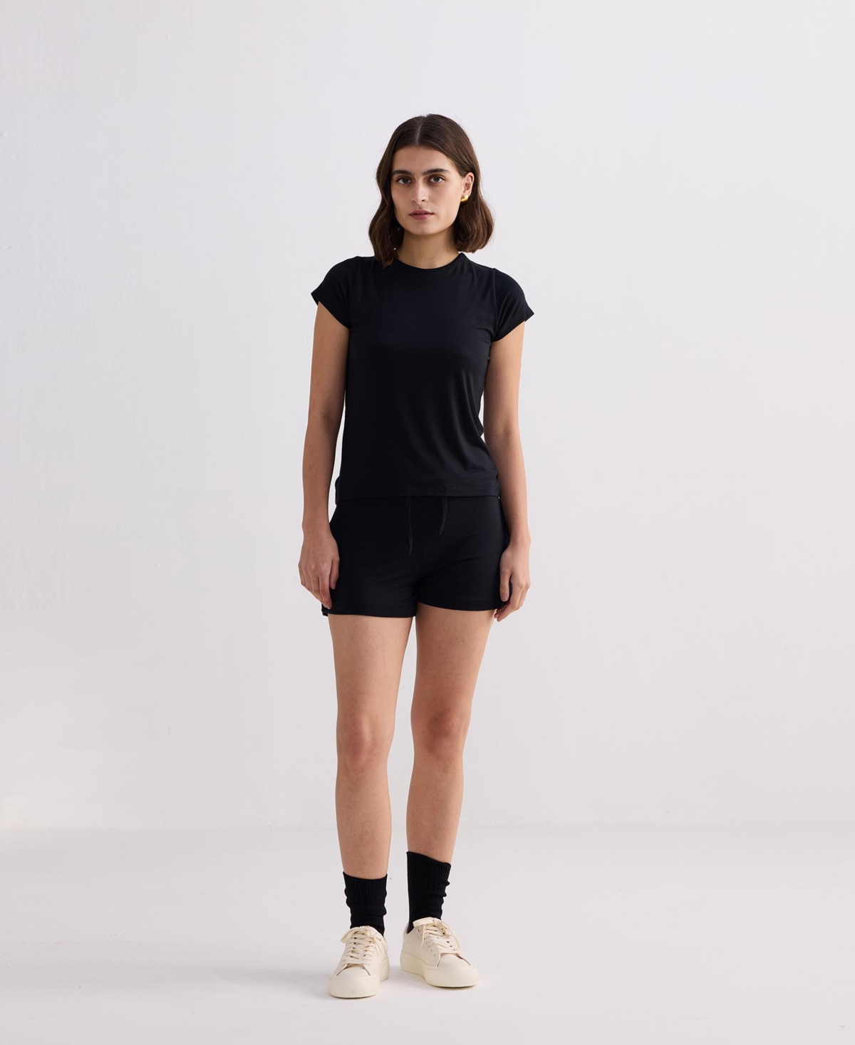 Women's Essential Short Sleeve Tee in Black - Black