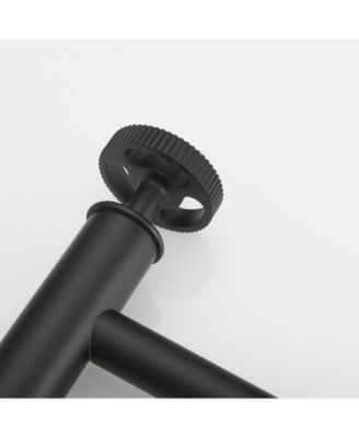 Industry Style Single Handle Single Hole Bathroom Faucet in Matte Black