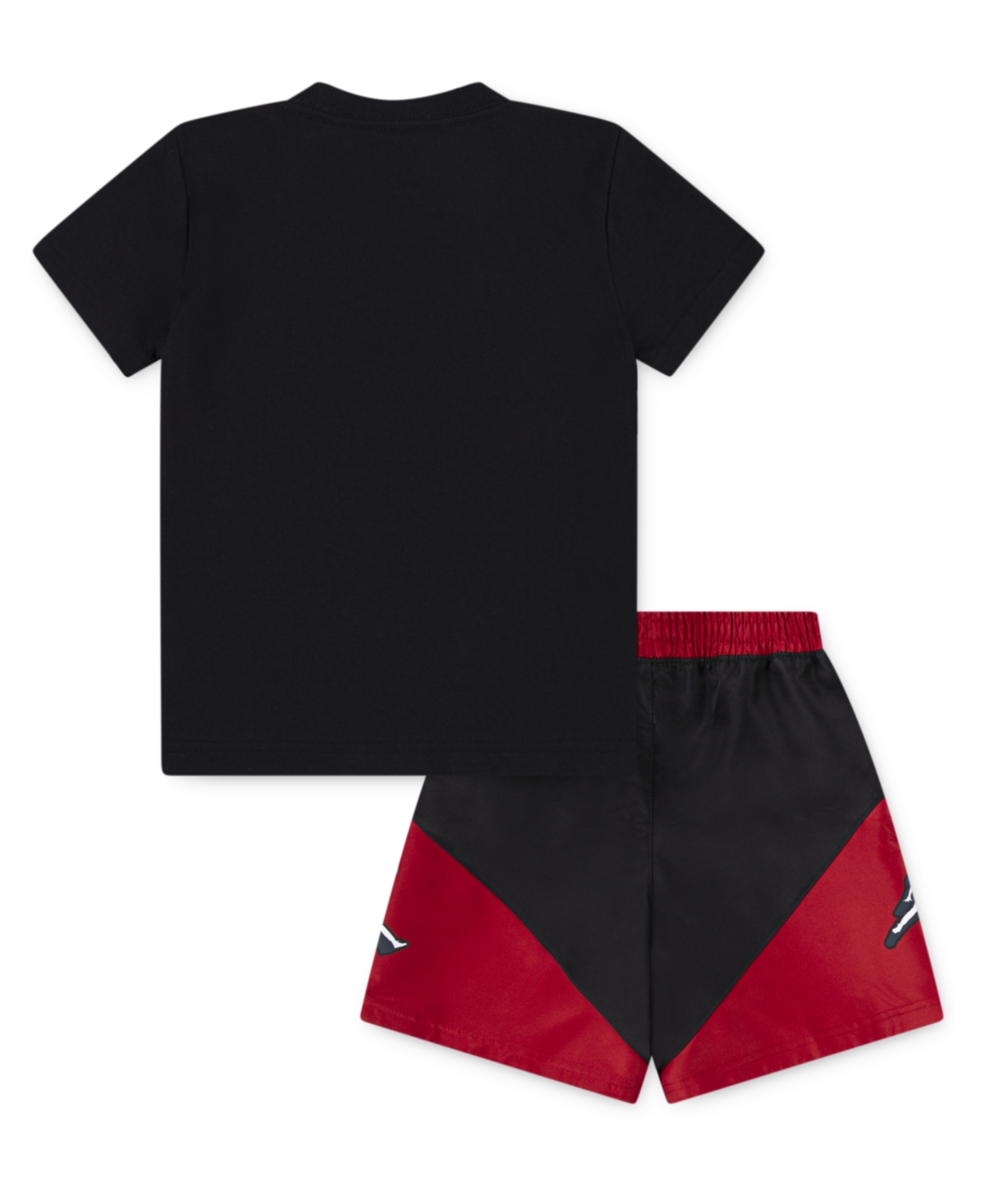 Jordan Little Boys 2-piece Stacked Play Shorts And T-shirt Set In Black