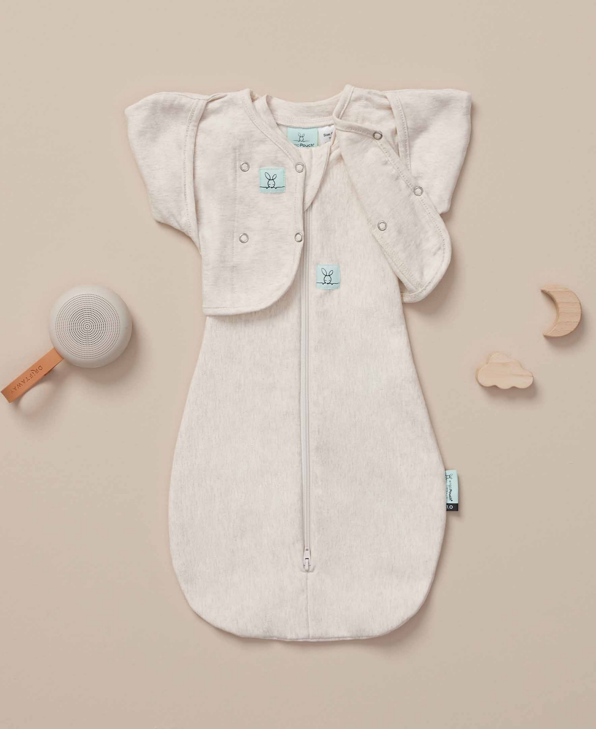 Ergopouch Baby Boys And Girls 0.2 Tog Butterfly Cardigan In Oatmeal