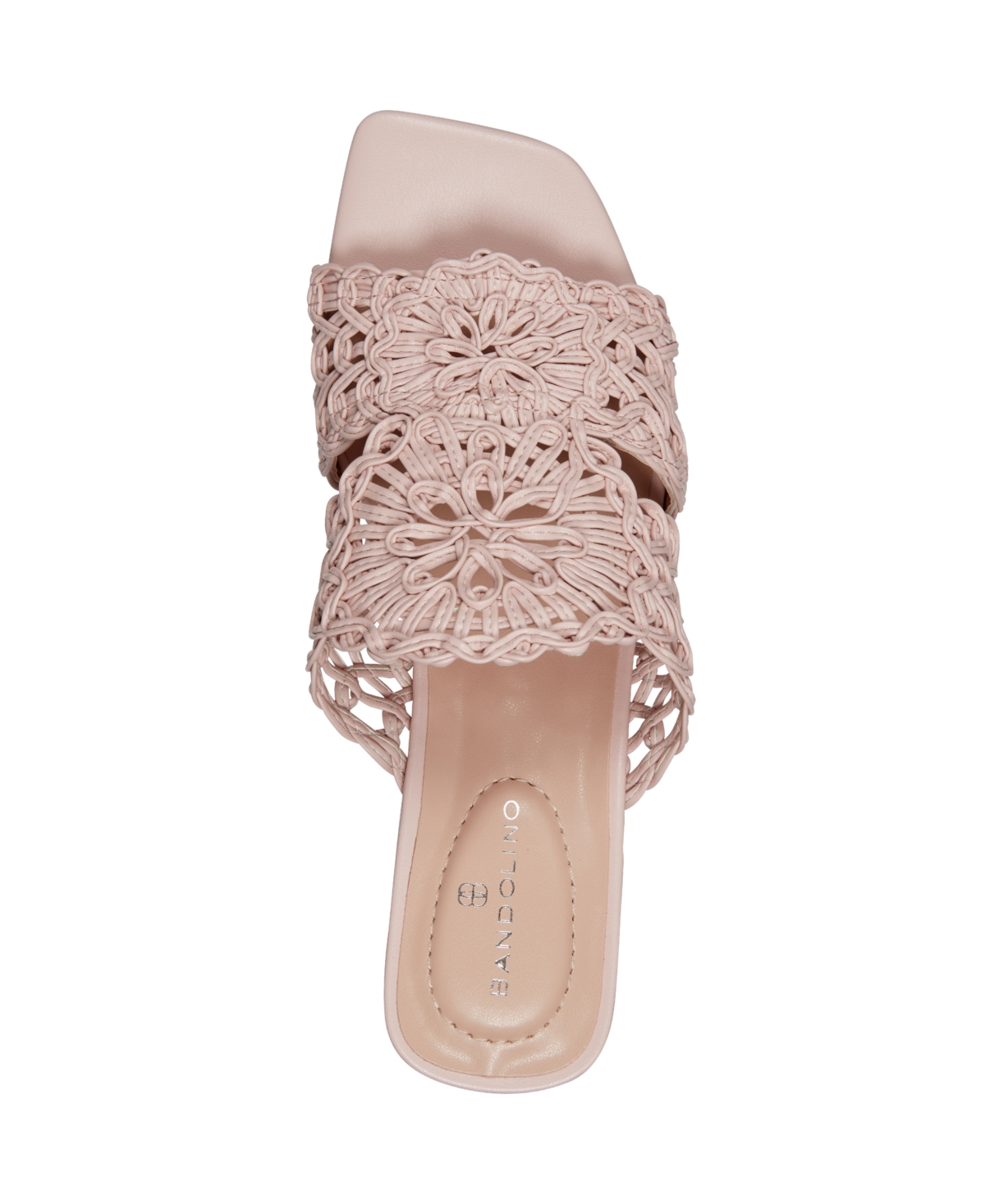 Shop Bandolino Women's Melvana Woven Kitten Heel Sandals In Light Pink