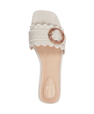 Women's Silla Scallop Buckle Flat Slide Sandals