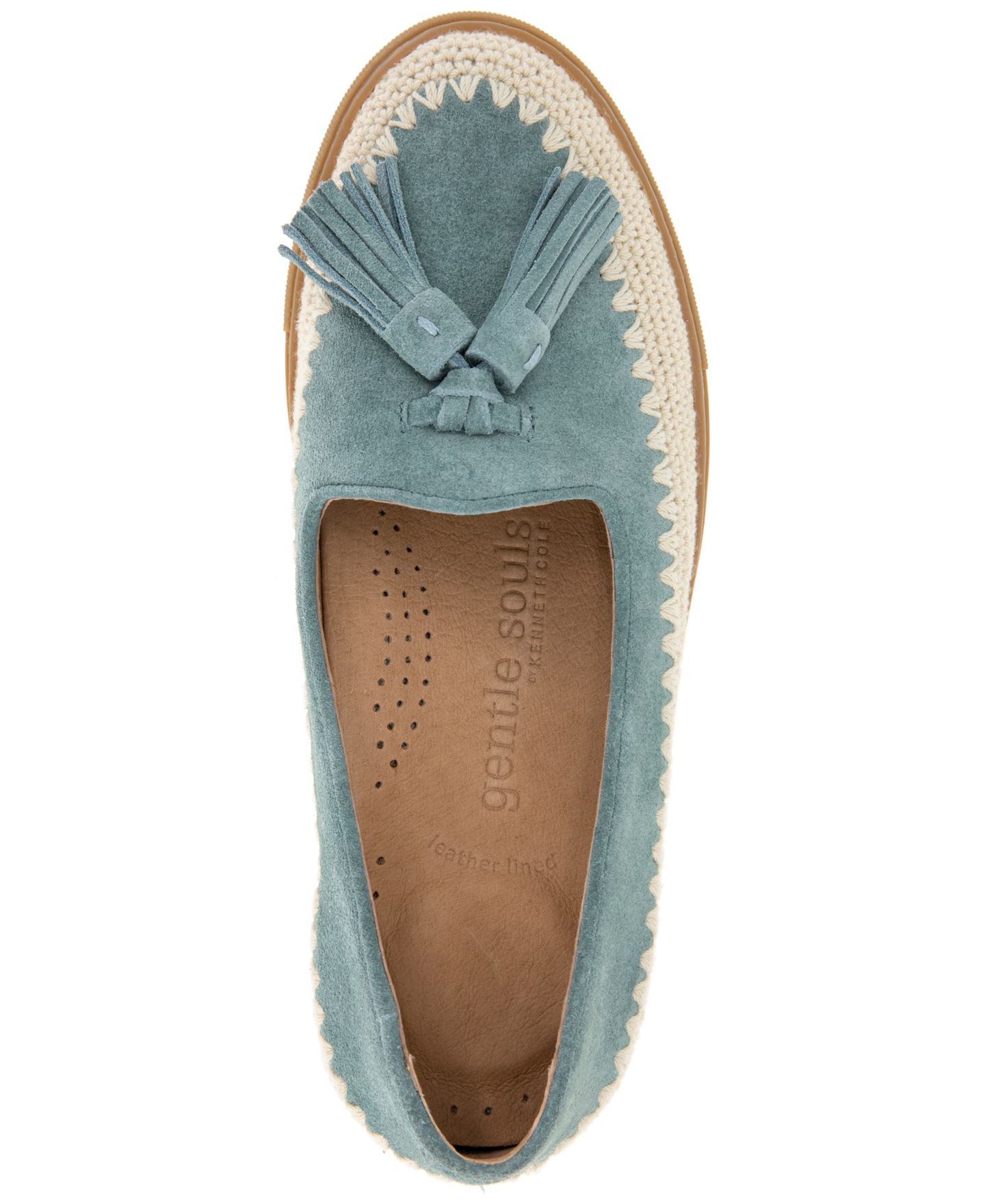 Женские балетки Gentle Souls Citrus Tasseled Espadrille Flats, цвет: Светлый синий замшевый — фото 4