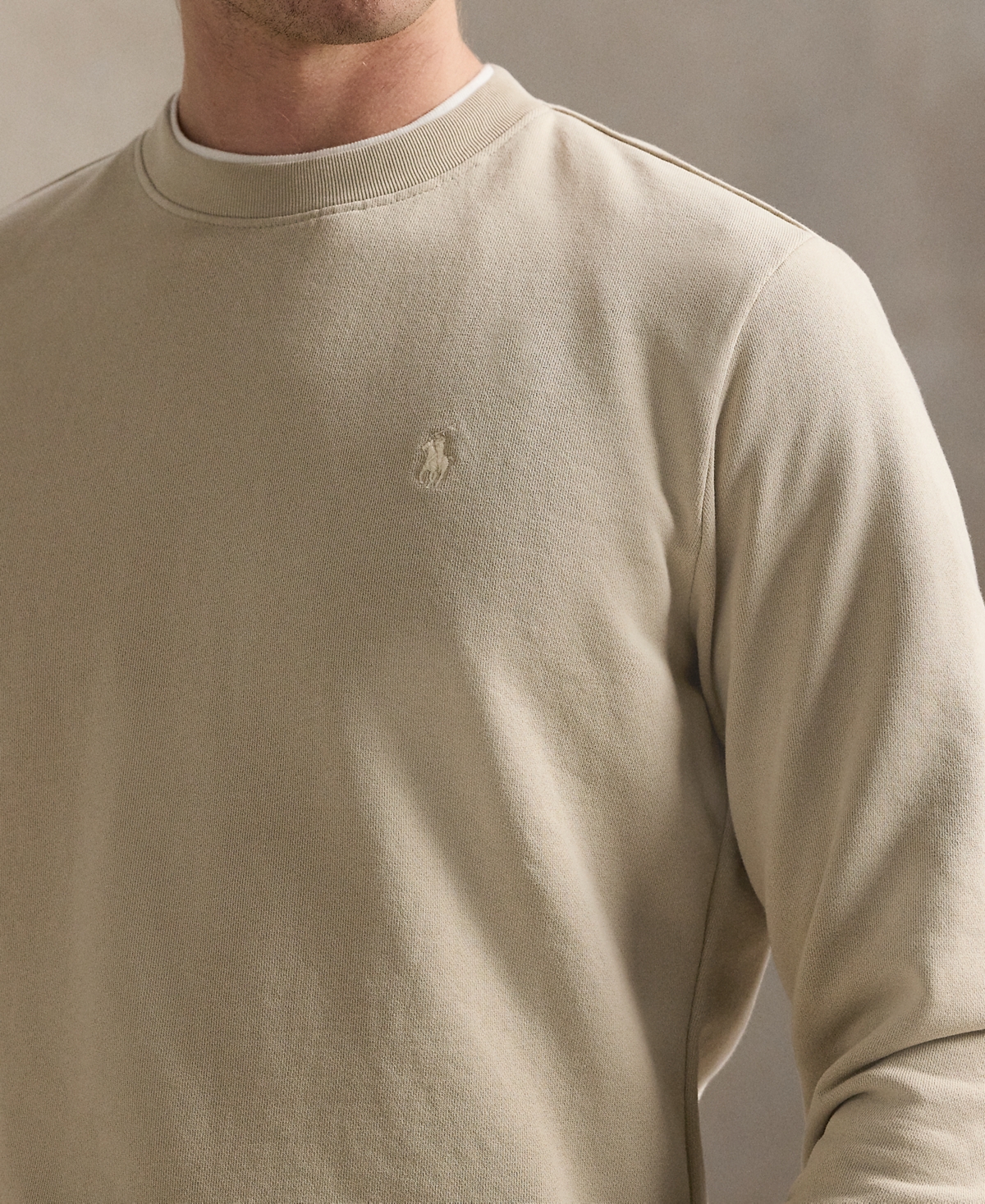 Polo Ralph Lauren Loopback Fleece Sweatshirt In Stoneware Gray