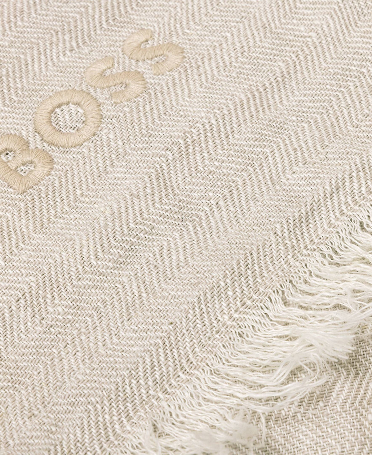 Boss Home By Hugo Boss Stripe Linen Throw, 51" X 67" In Brown