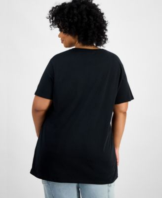 Trendy Plus Size Cotton Whitney Houston Graphic Tee