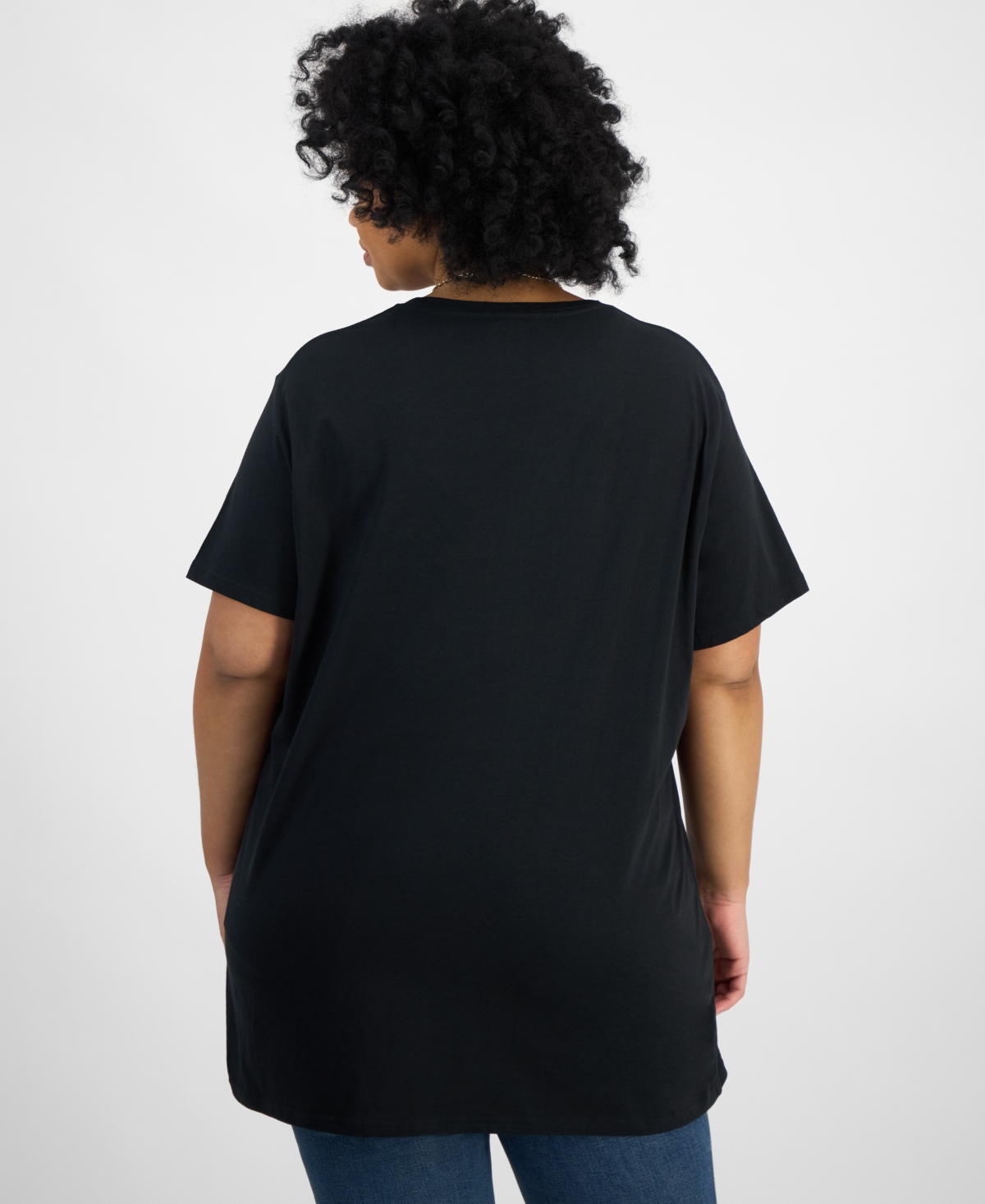 Hybrid Apparel Trendy Plus Size Cotton Aretha Franklin Graphic Tee In Black