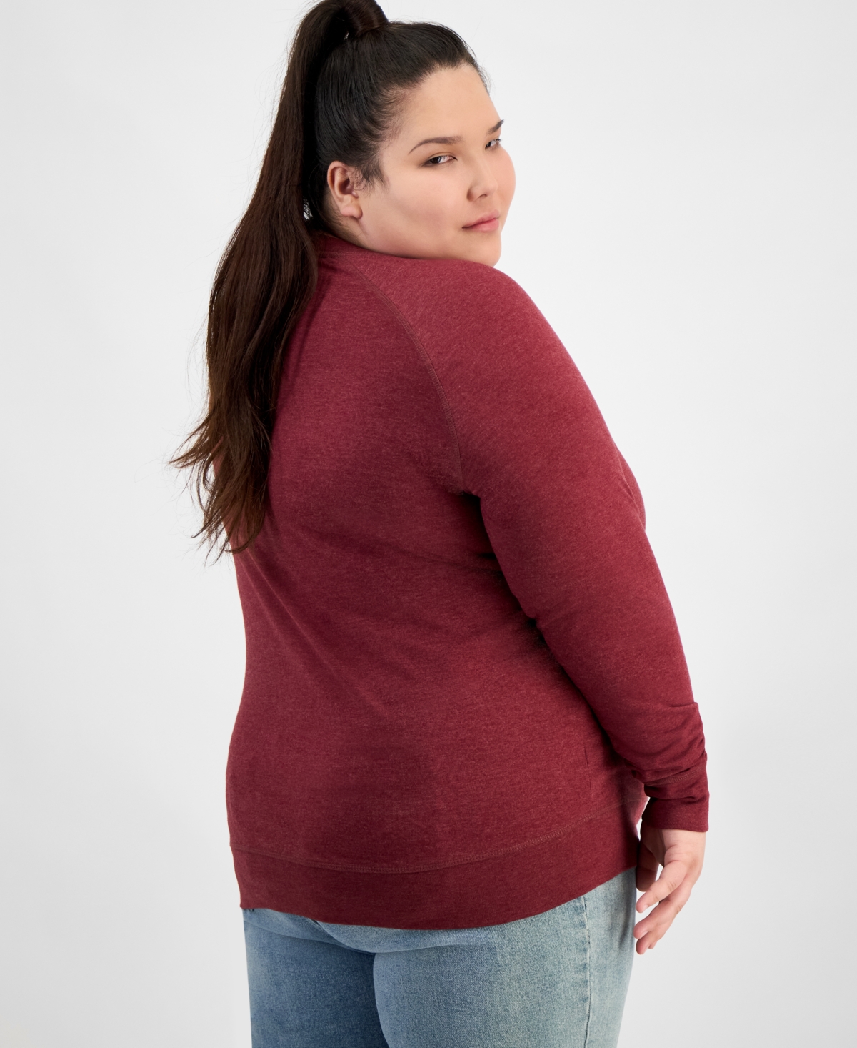 Hybrid Apparel Trendy Plus Size Aapi Amplify Voices Graphic Top In Red