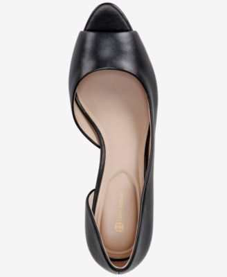 Women's Valorr Peep Toe d'Orsay Leather Pumps, Created for Macy's