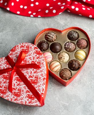 Valentine's Day Heart Truffles, 12 Pieces