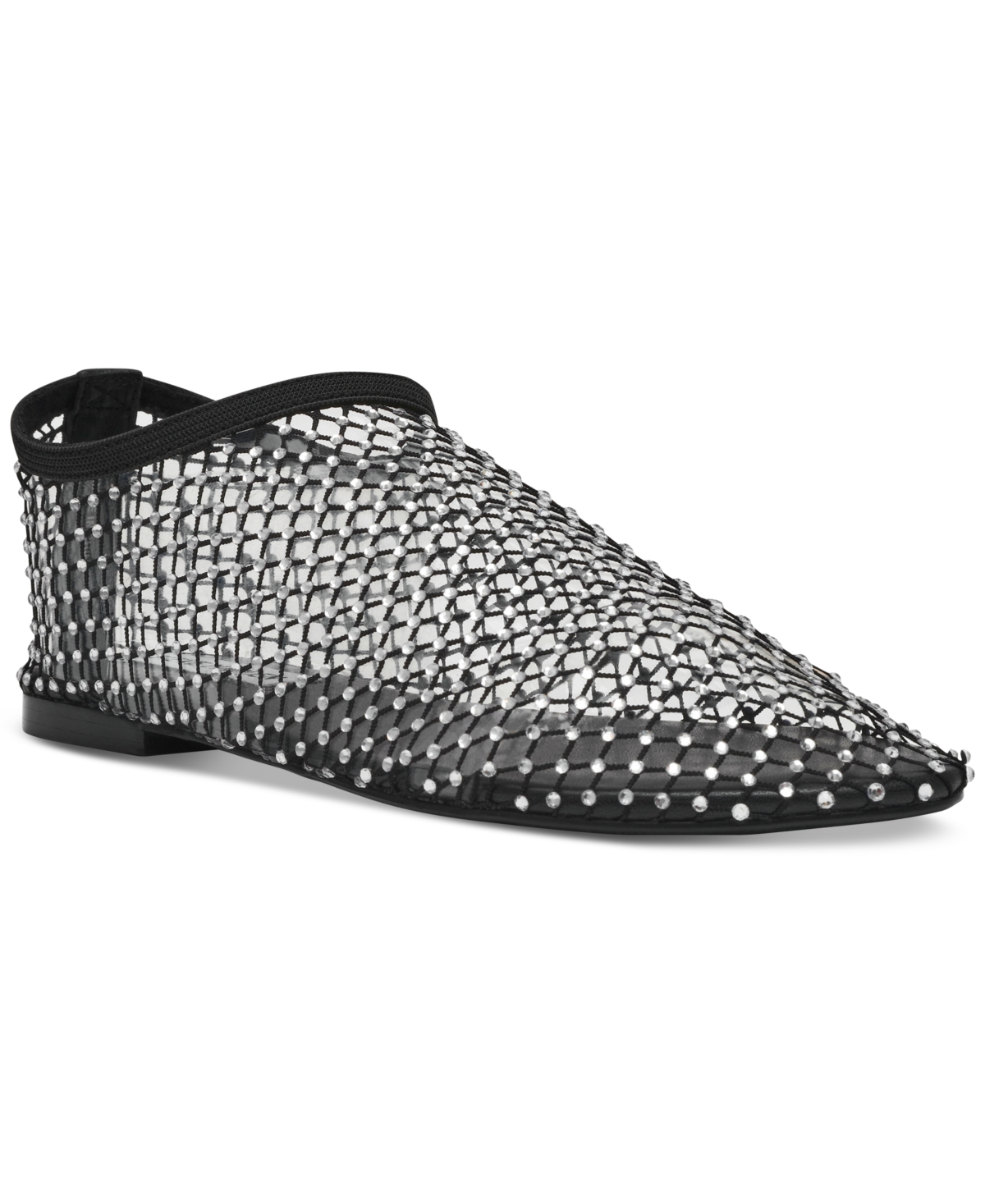 Steve Madden Women's Mino Mesh Rhinestone Flats In Black,rhinestone