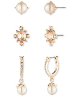 Marchesa Gold Tone Crystal Imitation Pearl Jewelry Collection In Multi