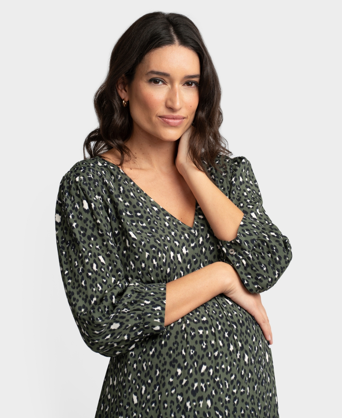 Shop Seraphine Women's Maternity Animal Print Midi Dress