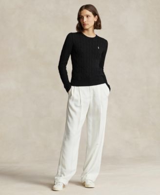 売れ筋商品|||ラルフローレン ニット&セーター アウター レディース Women's Cable-Knit Cotton Crewneck Sweater Cream Polo Ralph Lauren Women's Cable-Knit Cotton Crewneck Sweater