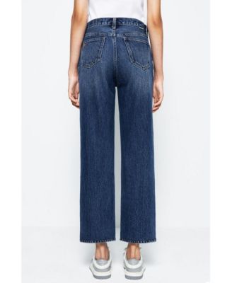 Manhattan High Rise Straight Ankle Jeans
